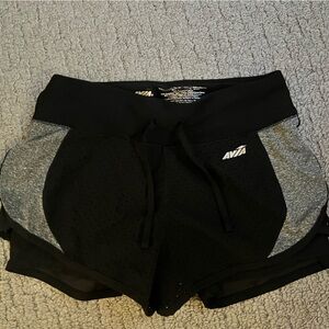 Avia Black and Gray Athletic Shorts